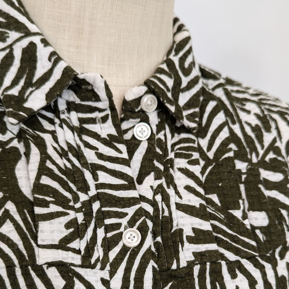 Kate Spade Tropical Button Down Shirt Size 6 - Picture 3 of 16